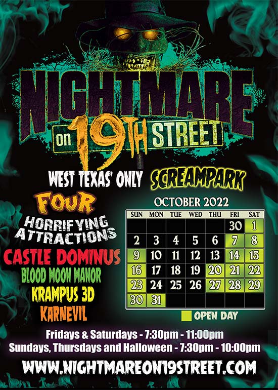 Nightmare on 19th Street Tickets at Nightmare on 19th Street in Lubbock