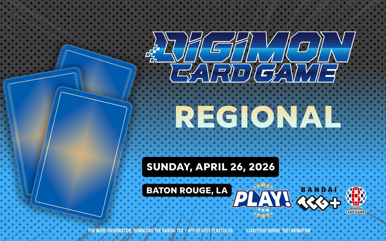 Digimon Card Game Offline Regional 04.26.2026 Tickets at Raising Canes  River Center - Exhibit Hall in Baton Rouge by Play! TCG | Tixr