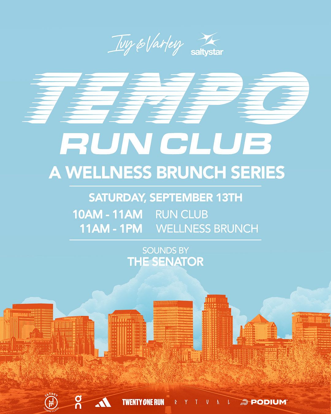 TEMPO RUN CLUB at IVY & VARLEY (NEW VENUE) Tickets at Ivy & Varley in Salt  Lake City by Granary Live | Tixr