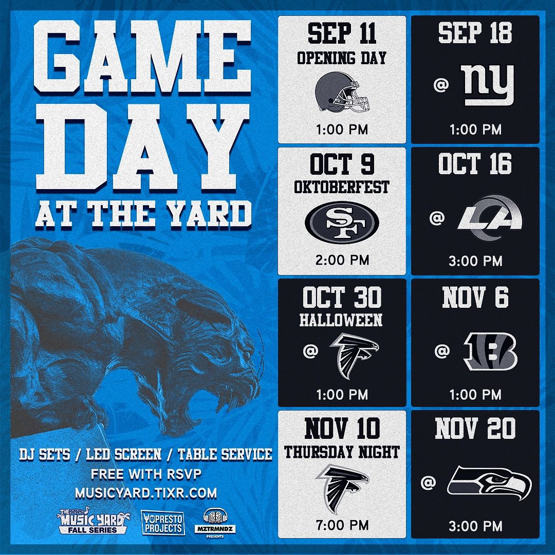 GAME DAY vs Rams @ The Music Yard Tickets at Music Yard in Charlotte by  Music Yard