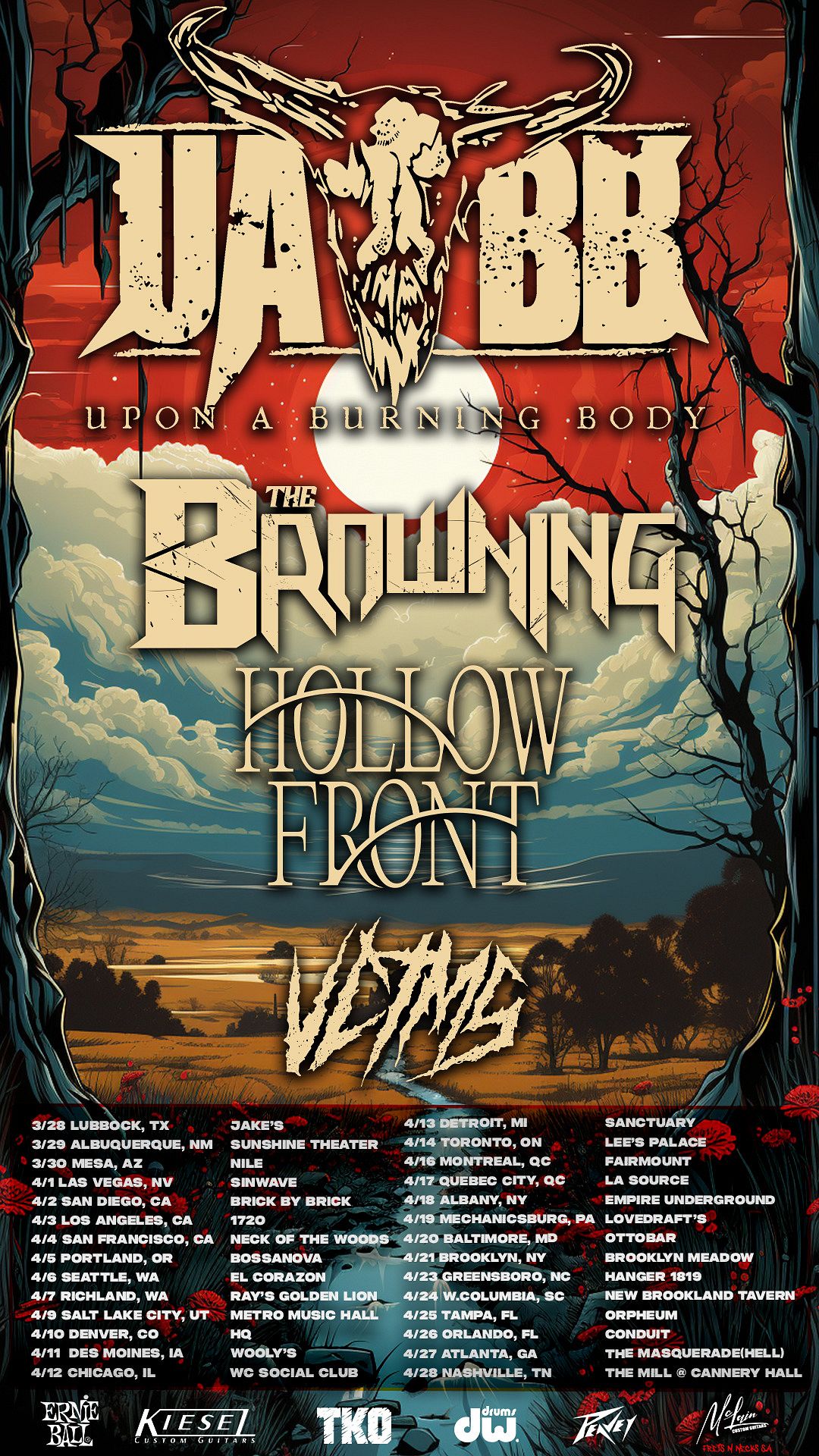 Upon a Burning Body Tickets at Bossanova Ballroom in Portland by