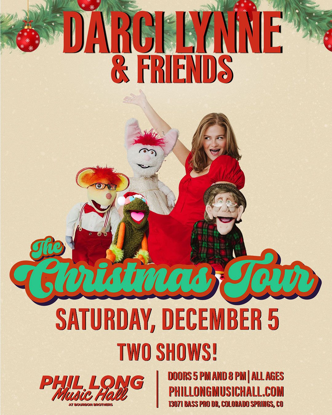 Darci Lynne: 2026 Christmas Tour (Late Show) Tickets at Phil Long