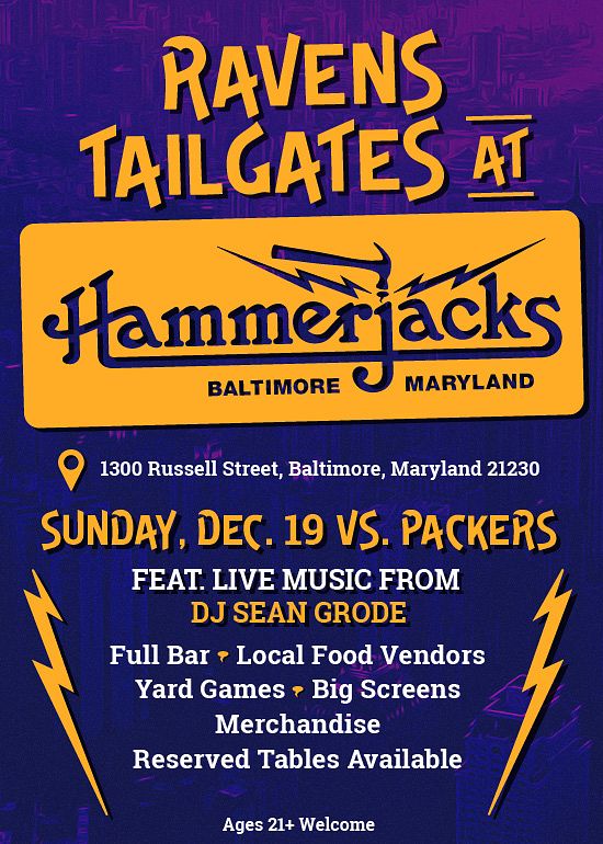 Tailgate at Hammerjacks! Tickets at Hammerjacks in Baltimore by Hammerjacks