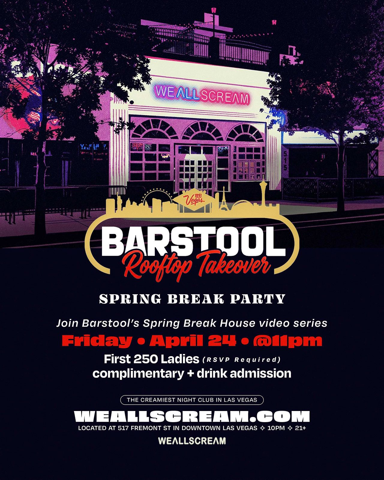 Barstool Rooftop Take Over Spring Break Party Tickets at We All