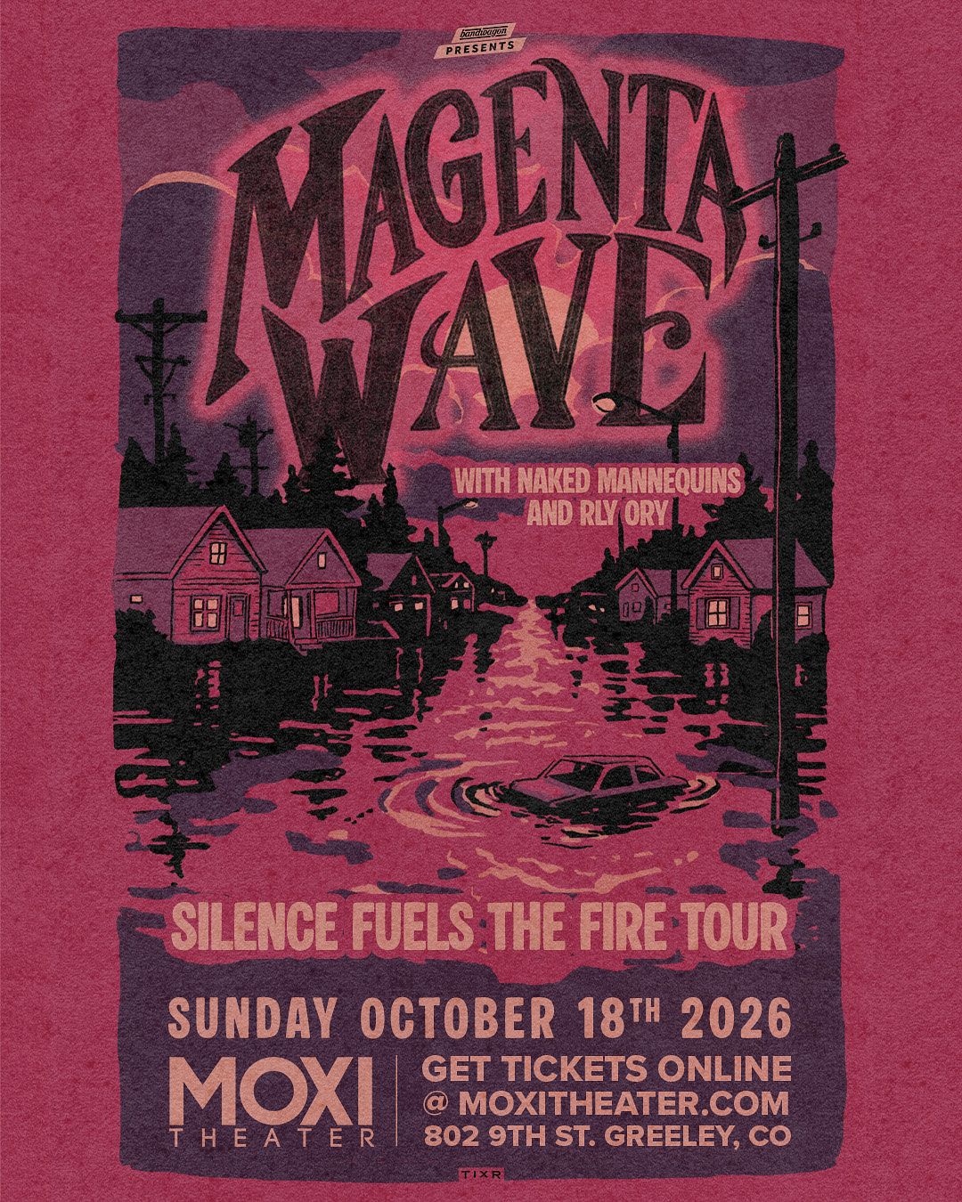 Magenta Wave, The Naked Mannequins, Subtle Glow, RLY ORY at Moxi Theater