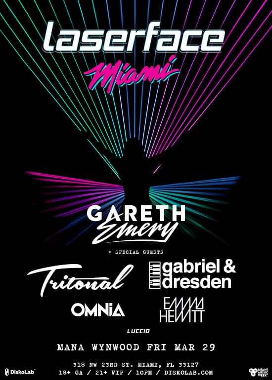 Gareth Emery presents Laserface Miami Tickets at Mana Wynwood in Miami
