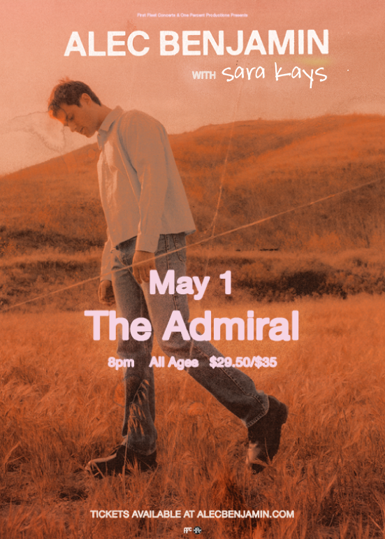Alec Benjamin Tickets at The Admiral in Omaha by First Fleet Concerts
