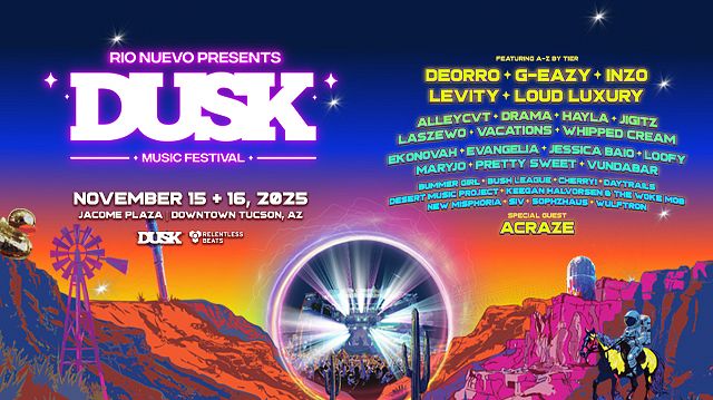 Dusk Music Festival 2025 Tickets at Jácome Plaza in Tucson by RB