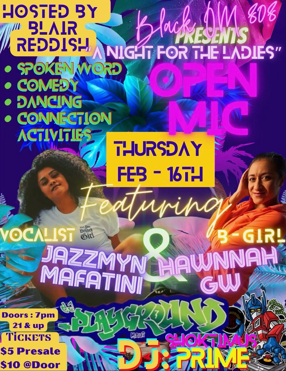 Open Mic A Night For The Ladies Tickets At Da Playground Maui In Wailuku By Da Playground