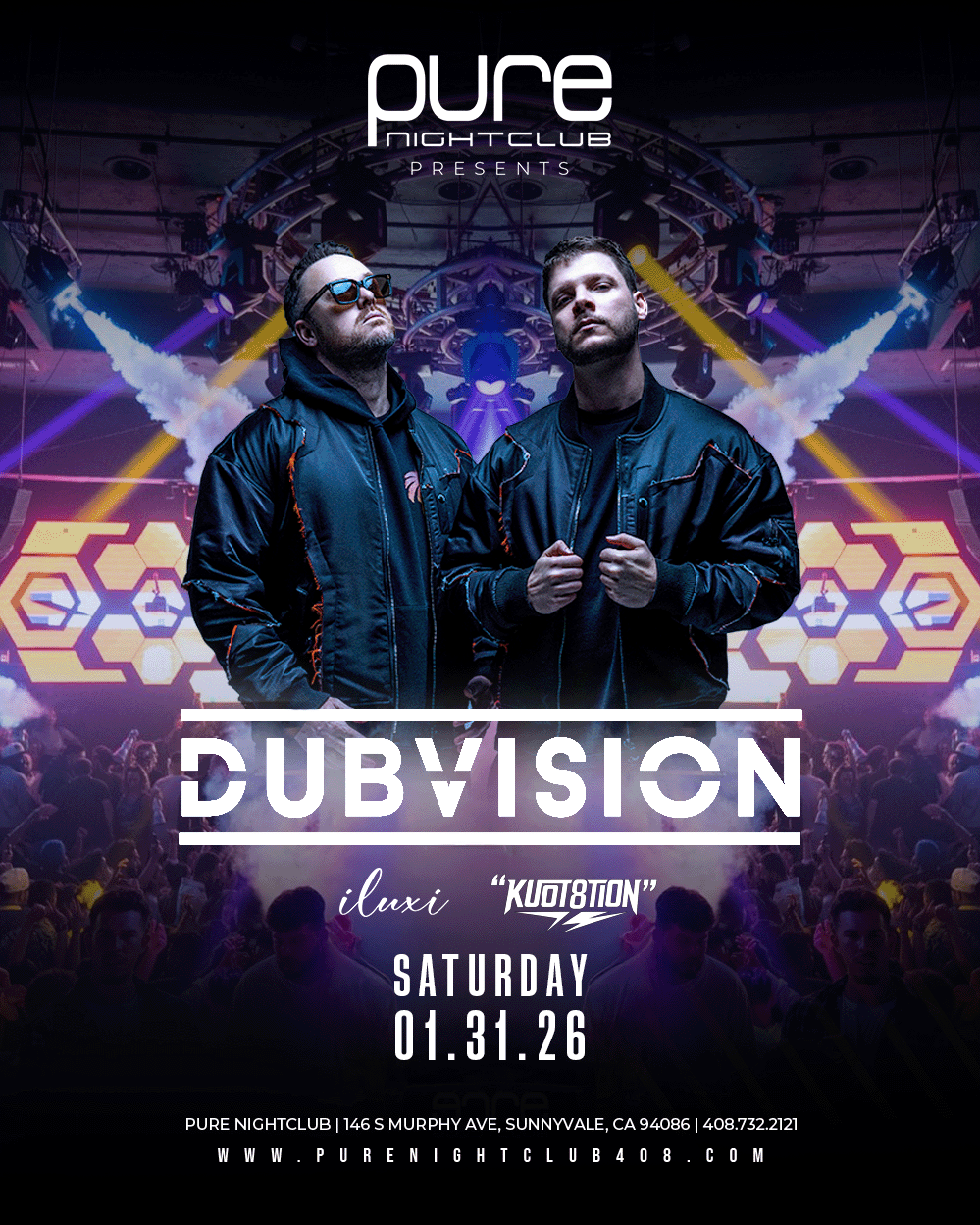 DubVision Tickets at Pure Nightclub in Sunnyvale by Pure Nightclub | Tixr