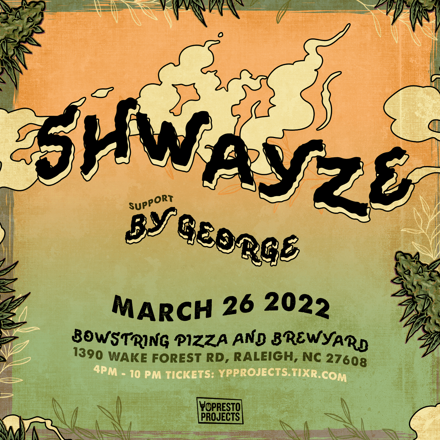 Shwayze at Bowstring Raleigh Tickets at North Carolina TBA by YP