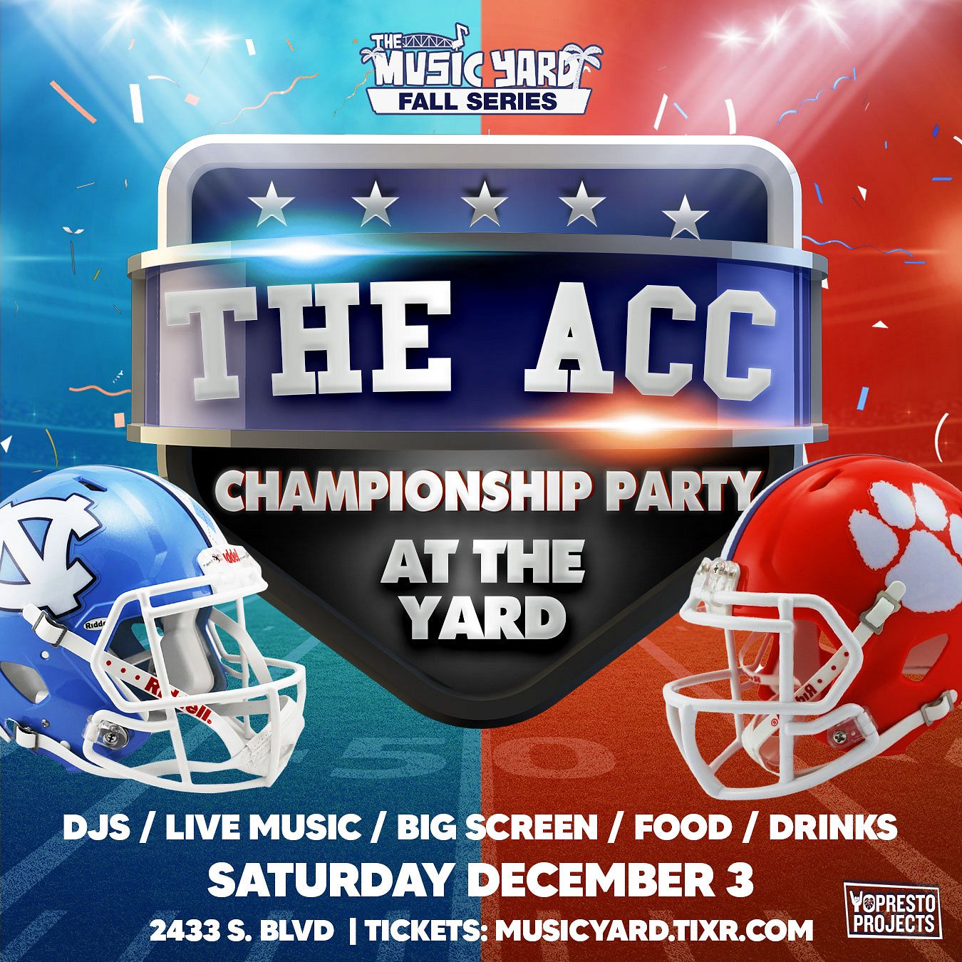 ACC Championship Party The Music Yard Tickets at Music Yard in