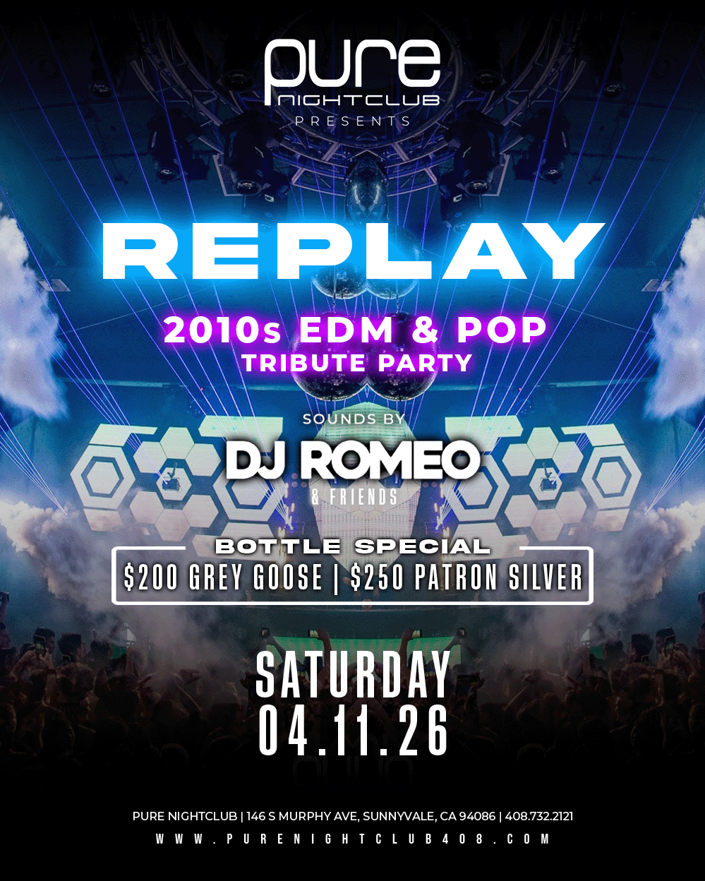 REPLAY Tickets at Pure Nightclub in Sunnyvale by Pure Nightclub | Tixr