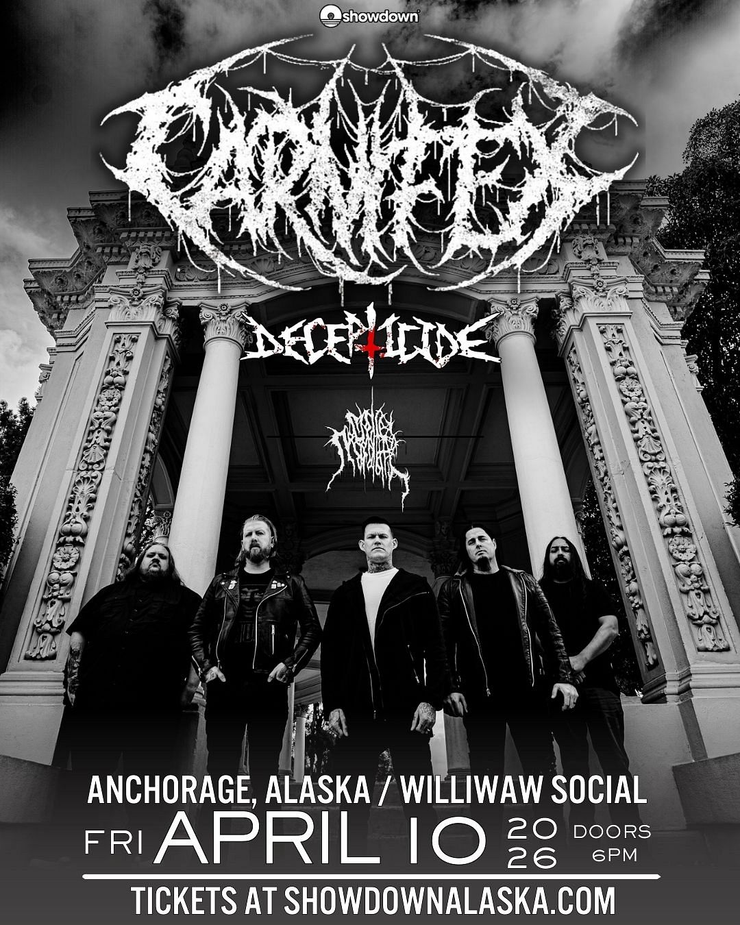 Carnifex Tickets at Williwaw Social in Anchorage by Showdown Alaska | Tixr