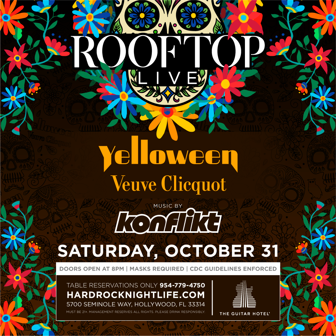Yelloween - Halloween Party Tickets at Rooftop Live in Hollywood by