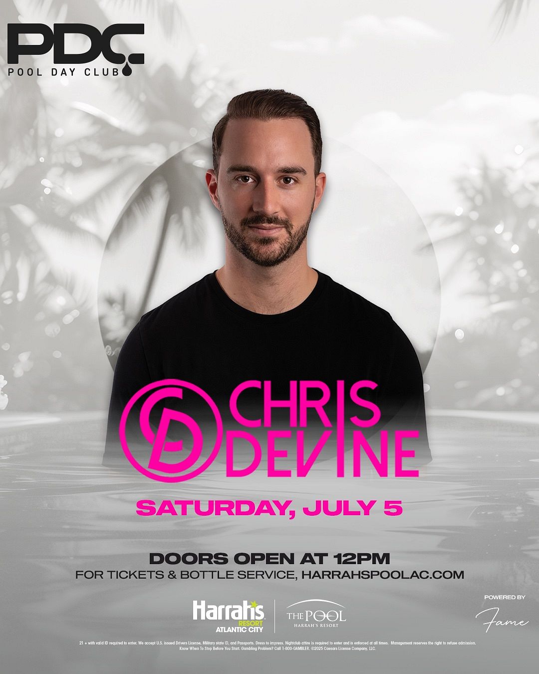 CHRIS DEVINE at The Pool at Harrah's Resort Atlantic City Saturday, July 5, 2025