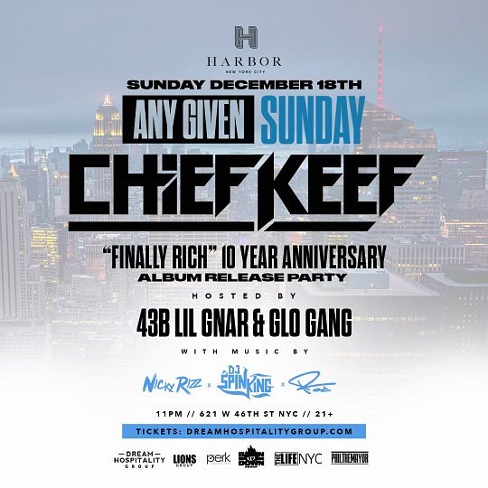 CHIEF KEEF @ HARBOR NYC Tickets at Harbor New York City in New York by
