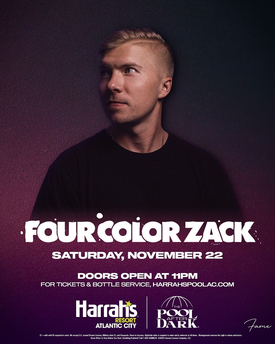 FOUR COLOR ZACK at The Pool After Dark Saturday, November 22, 2025