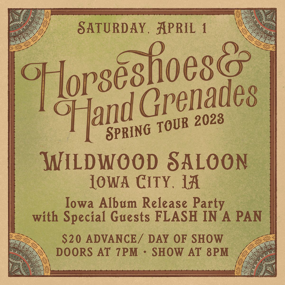 Horseshoes & Hand Grenades Tickets at Wildwood in Iowa City by Wildwood Tixr