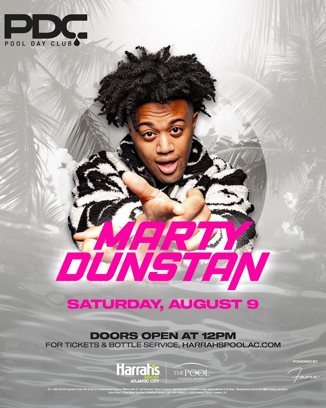 MARTY DUNSTAN at The Pool at Harrah's Resort Atlantic City Saturday, August 9, 2025