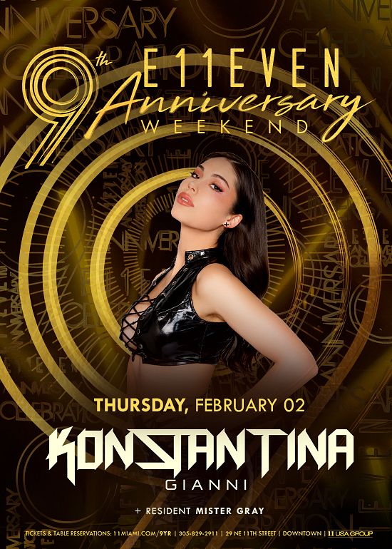 KONSTANTINA GIANNI Tickets at E11EVEN Miami in Miami by 11 Miami Tixr
