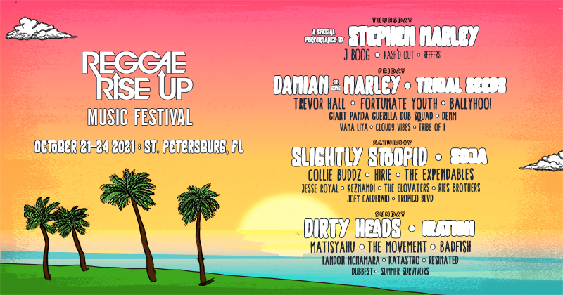 Reggae Rise Up Florida Festival 2021 Tickets at Vinoy Park in St ...