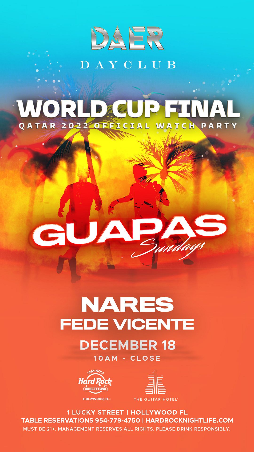 GUAPAS Sundays - World Cup After Party Tickets at DAER Dayclub South