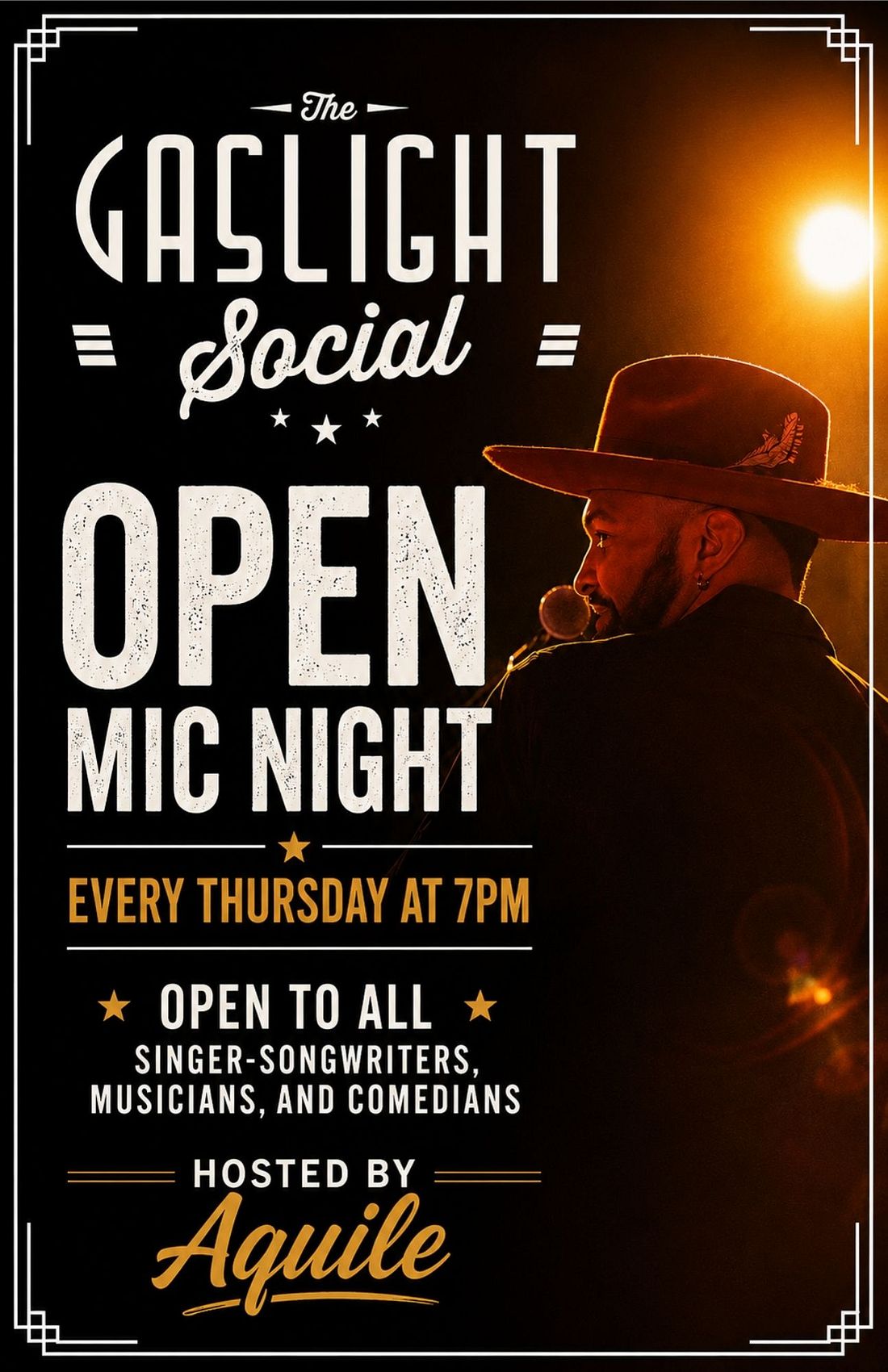 Open Mic Night concert poster