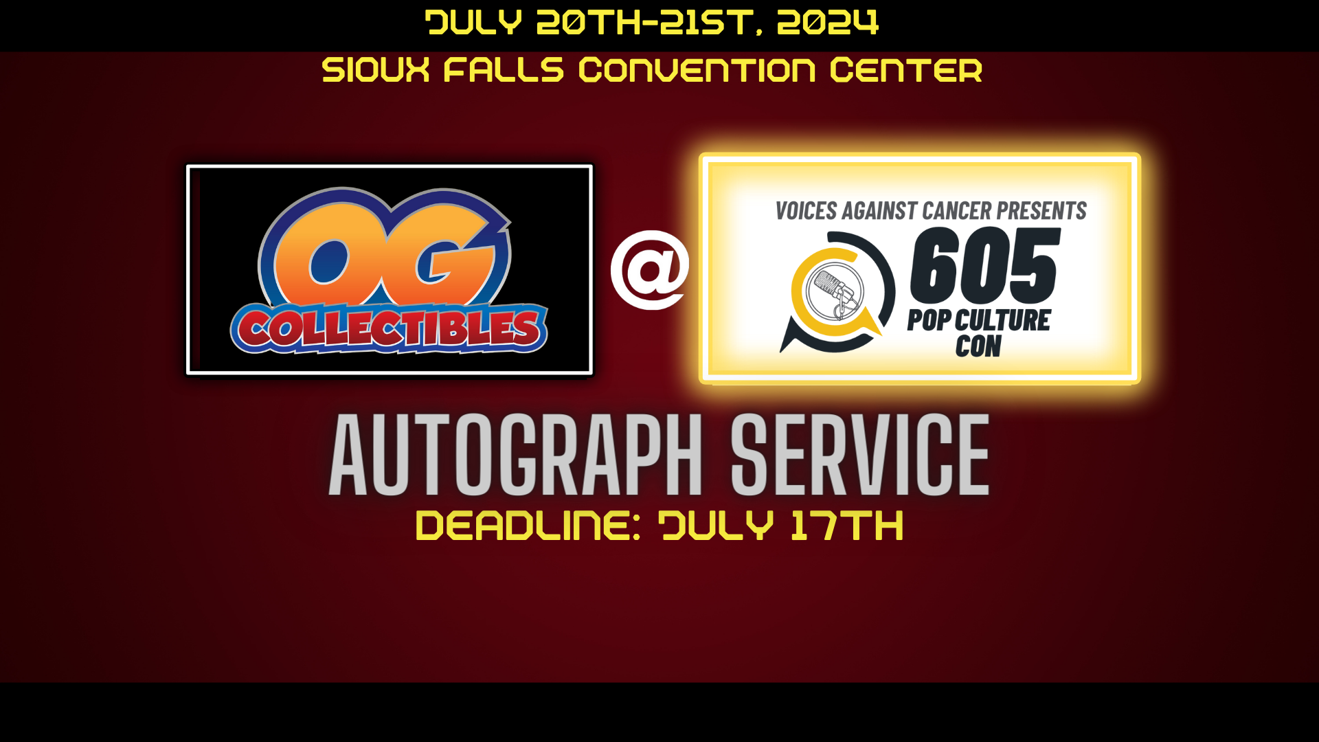 605 Pop Culture Con DropOff / SendIn Service Tickets at OG