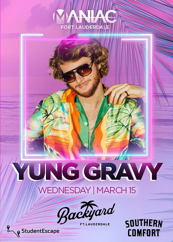 Yung Gravy March 15th Tickets at Backyard in Fort Lauderdale by Yung