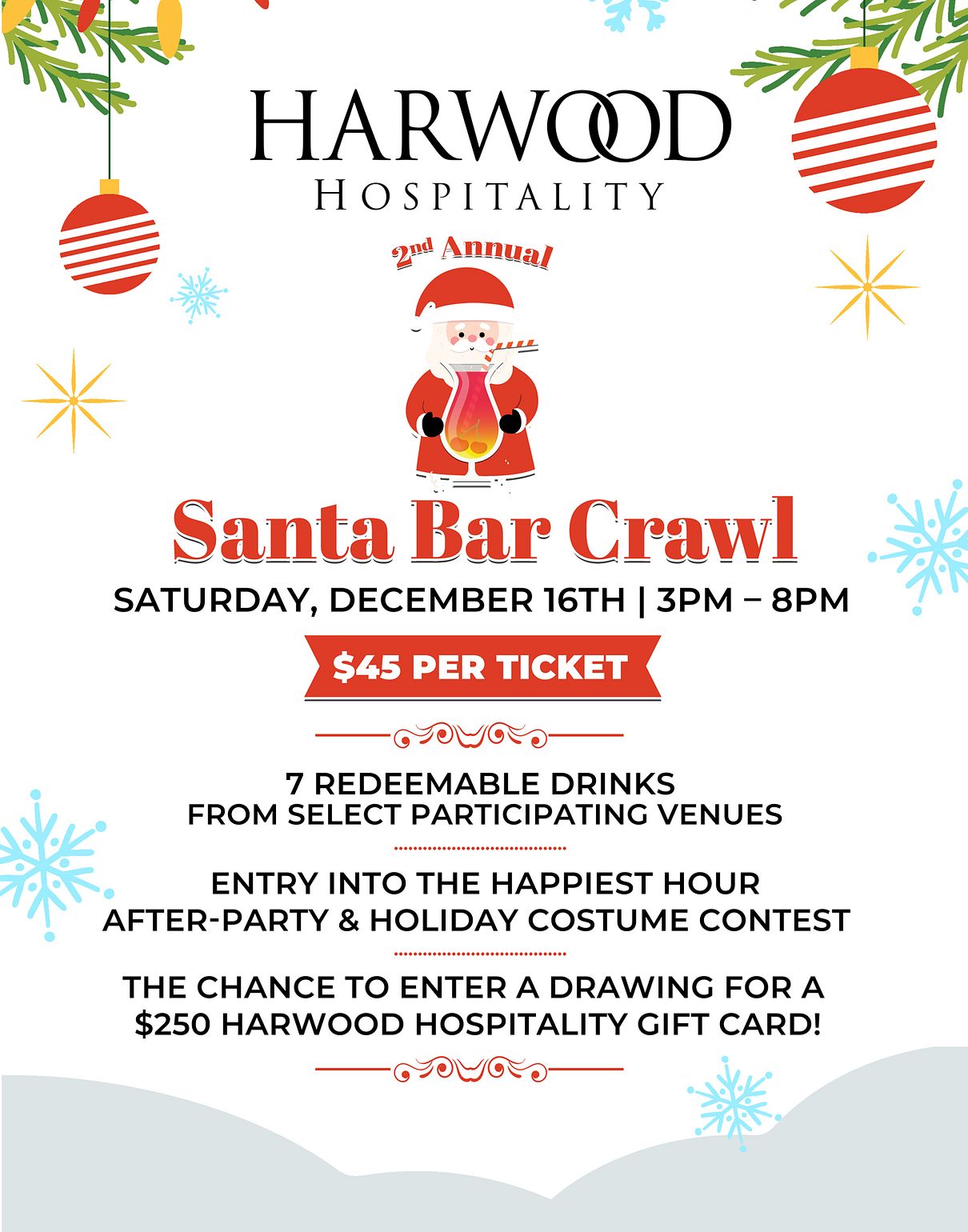 Santa Bar Crawl Tickets at Poco Fiasco in Dallas by Harwood Hospitality