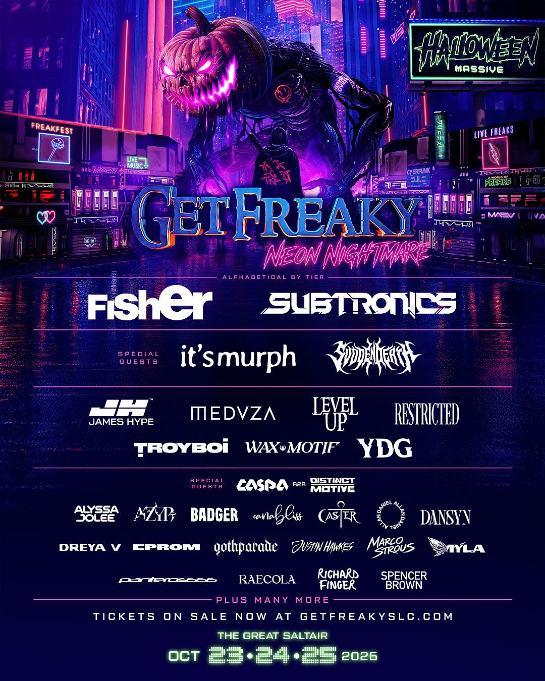 nyekedオーダーページ•*¨*•.¸¸♬ Get Freaky 2026 Tickets in Magna | Tixr