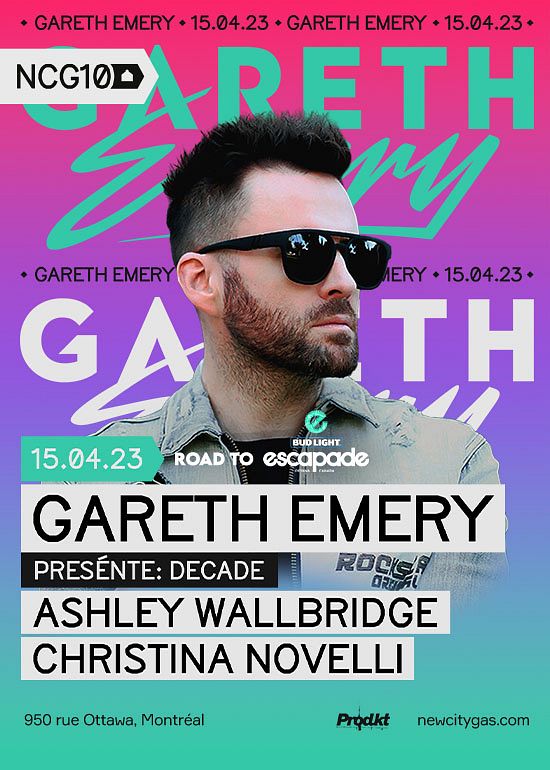 Gareth Emery DECADE Tickets at New City Gas in Montreal by New City