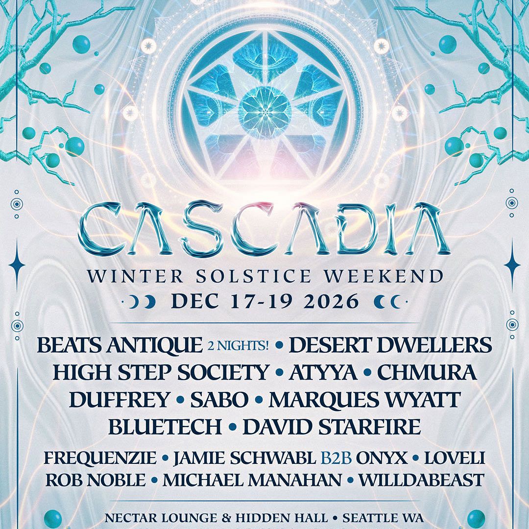 Lineup card for Cascadia Winter Solstice Weekend