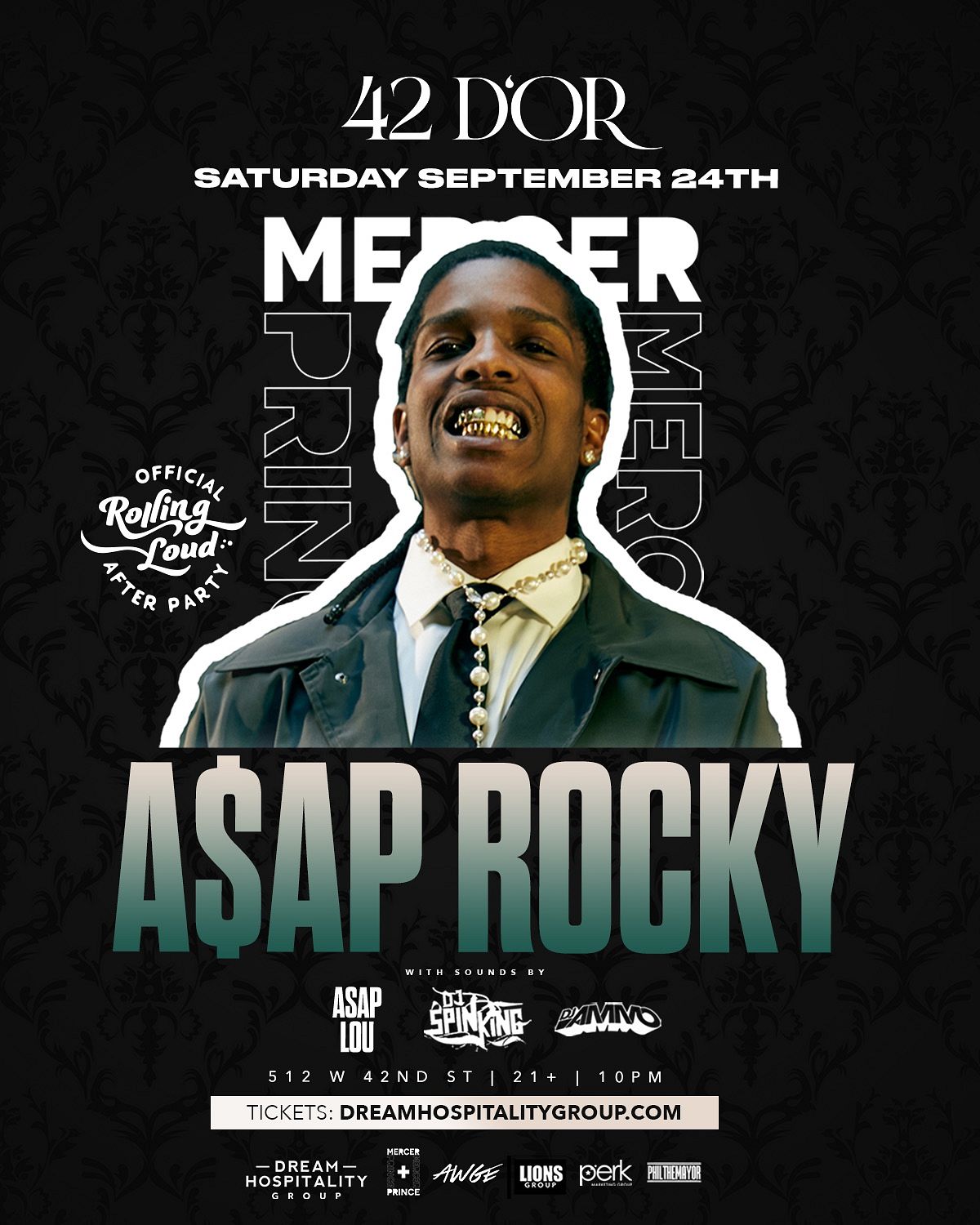 ASAP ROCKY 42 D'OR Tickets at D'OR 42 in NEW YORK by Dream