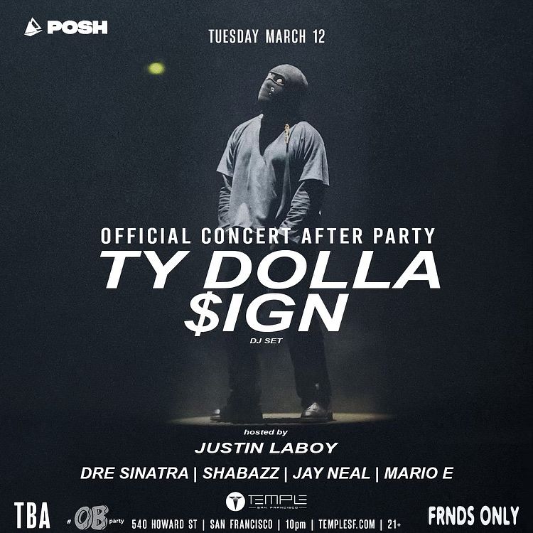 TY Dolla $ign | Official Concert After Party Tickets at Temple ...