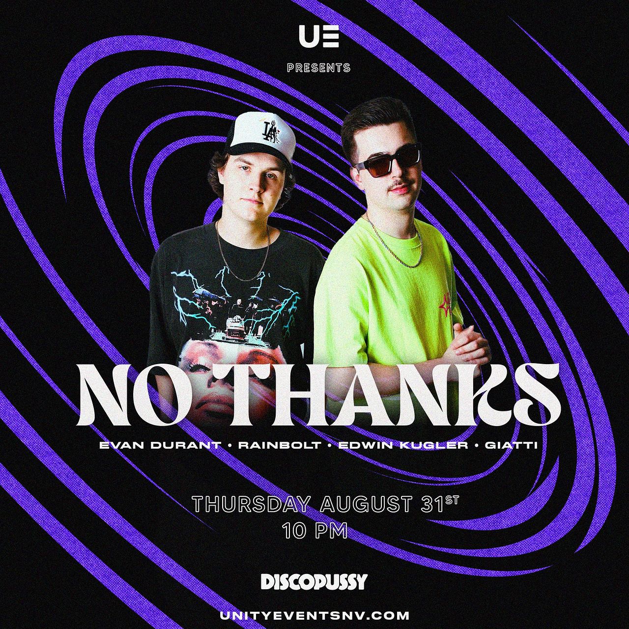 DP Unity w/ No Thanks Tickets at Discopussy in Las Vegas by Corner Bar
