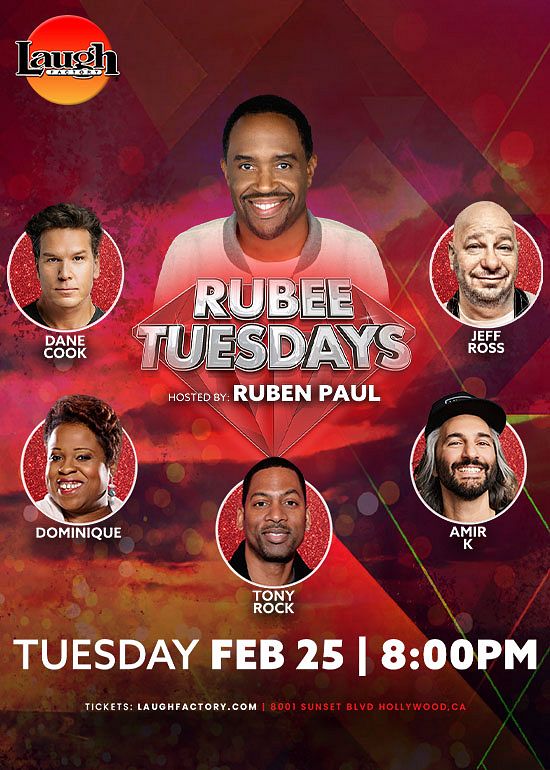 Rrubee Rubee Tuesdays Tickets at Laugh Factory Hollywood in Los Angeles by ...