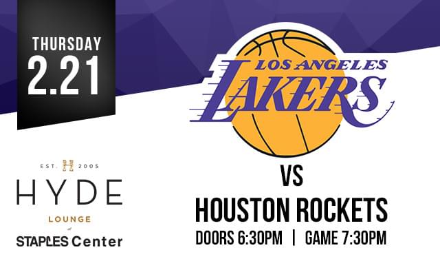 LA Lakers Vs. Houston Rockets Tickets At Hyde STAPLES In Los Angeles By ...