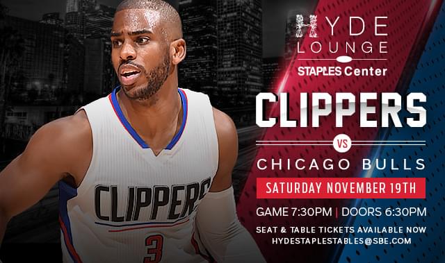 Clippers vs Chicago Bulls Tickets at Hyde STAPLES in Los Angeles by ...