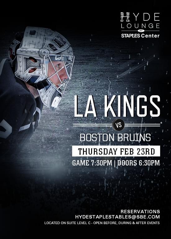 LA Kings vs Boston Bruins - Events