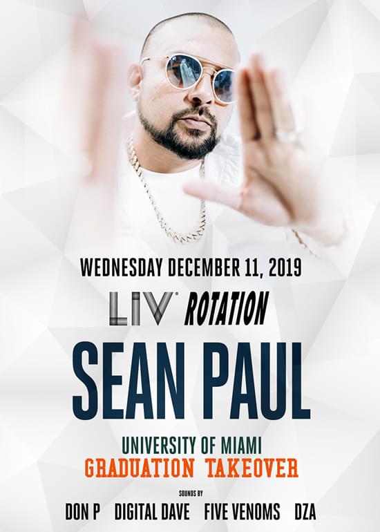 Sean Paul Tickets at LIV in Miami Beach by LIV Tixr