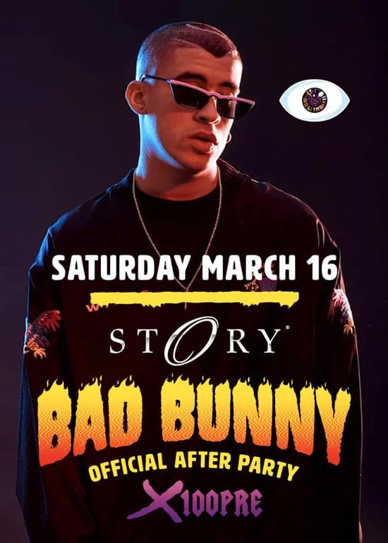 Bad Bunny X100 Pre Official Afterparty Tickets At Story Nightclub In Miami Beach By Story Tixr