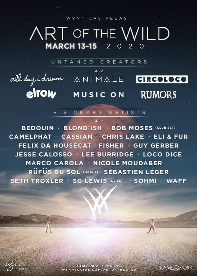 ART OF THE WILD 3 Day Pass Tickets at XS in Las Vegas by XS